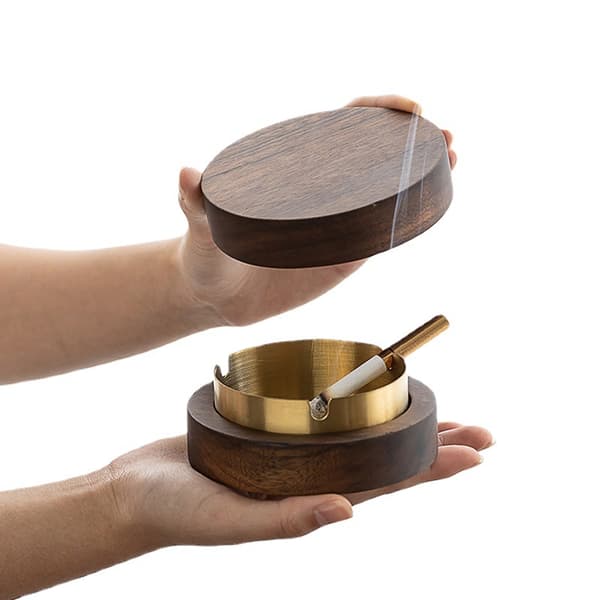 Outdoor Design, Ashtray with Closed Lid Anti-Odor, Portable Windproof
