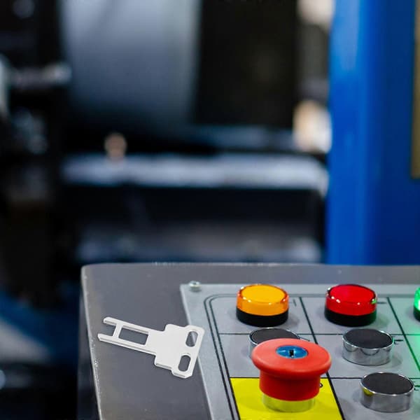 Industrial Key Switch for CNC Machines, Locking Tool, Safety Interlock, Key-Activating Locking Mechanism for Enhanced Machine Safety