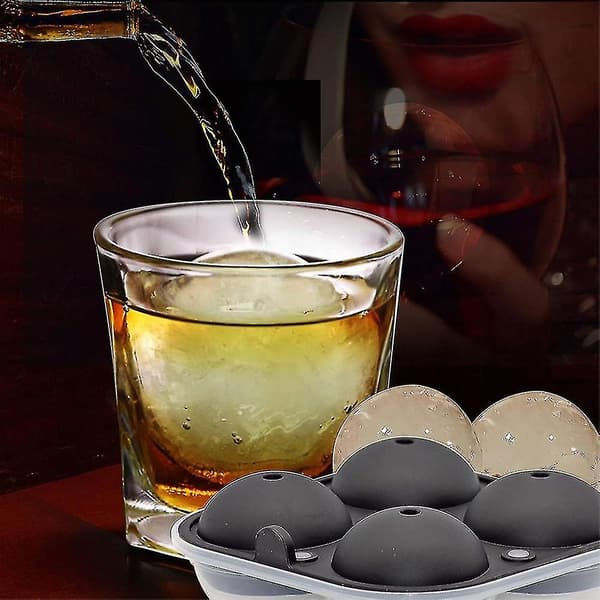 Store kugleformede silikoneisforme til whiskyisboldform [D]