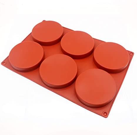 Rotondo 6 stk runde former i silikonform mousseform sjokoladeform Brun brown