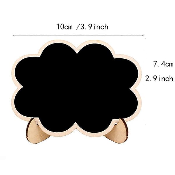 40 Pcs Mini Black Wooden Chalkboards with Support Stand 4 Different Styles Small Blackboards for Wedding Labeling