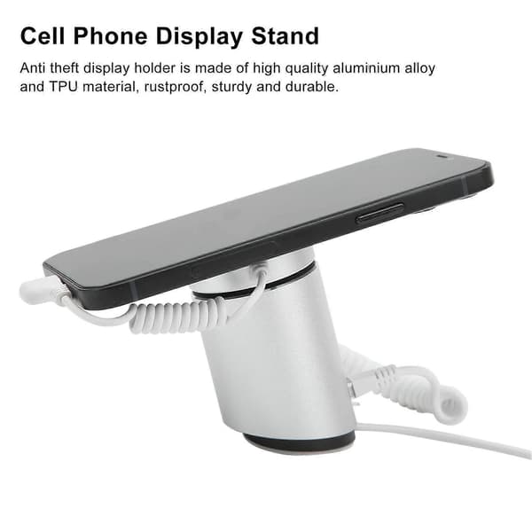 SSRGV Anti-Theft Mobile Phone Display Stand Security Alarm Display Holder with Charging Function for Exhibition Halls Stores for IOS Interface