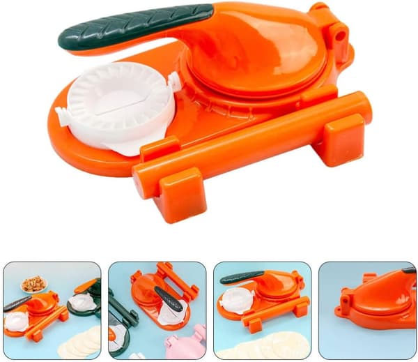 Oransje - Dumplingmaskin Dumpling Maker Ravioliform Dumpling Maker Dumplingmaskin Dumpling Formingsmaskin Bakeformer Kjøkkenutstyr