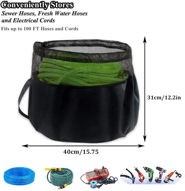 RV Hose Storage Bag, Waterproof RV Sewer Hose Storage Bag
