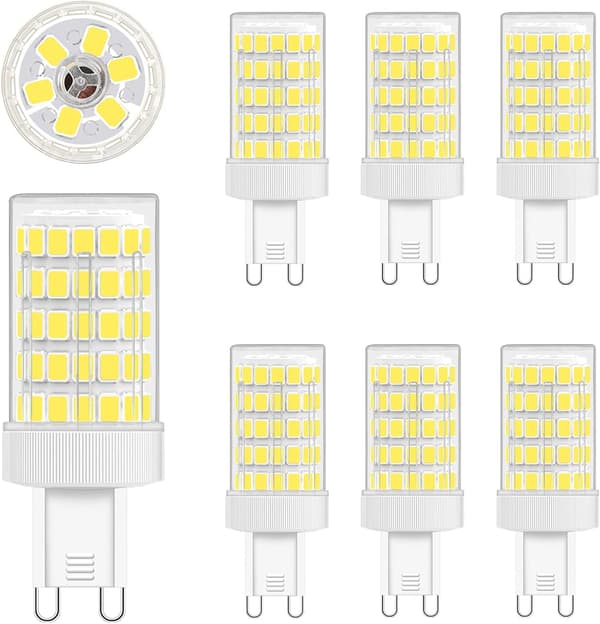 G9 LED-lampa kall vit, 10W 6000K 900LM AC 220V 6-pack