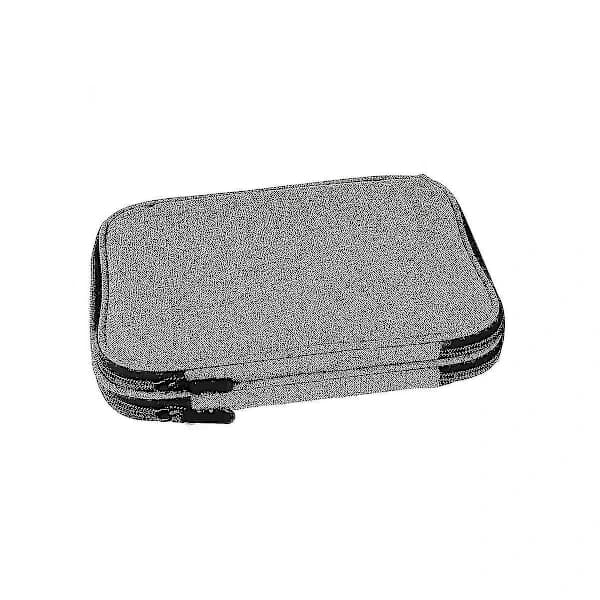 Needle case without crochet hooks and accessories, storage bag with zipper and mesh pockets for Hy