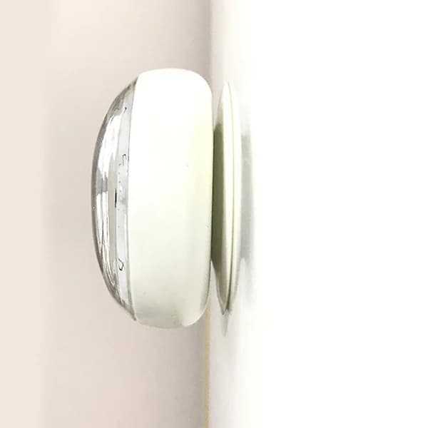 Bathroom Waterproof Suction Cup Silent Non-Ticking Battery Operated Wall Clock Kaesi White