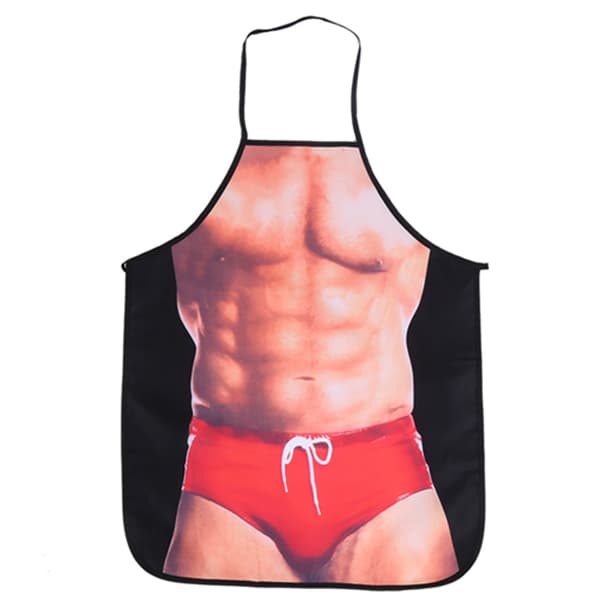 3D Morsomt Matlagingsforkle Sexy Mann Kvinne Forkle Vanntett Forkle (Sexy Mann)