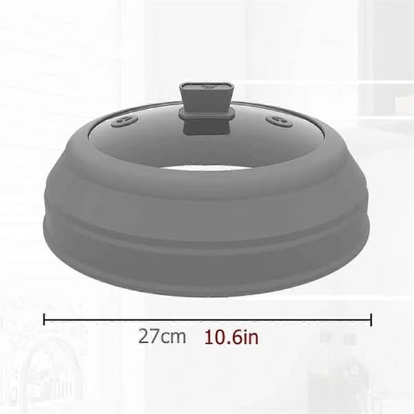 Mikrovågsskydd i glas för mat, vikbart mikrovågsskydd 27 cm