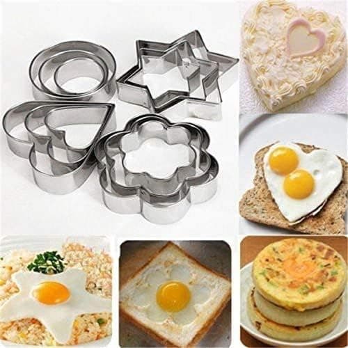 12-delt sett med kakeformer i rustfritt stål, kakeformer, muffinsdekorasjonsform, multifunksjonelt verktøy for DIY-baking