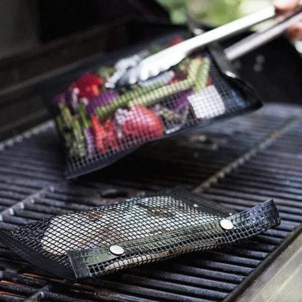 2 Grillposer, Netposer til Grillning Sort 24*14cm 24*14cm
