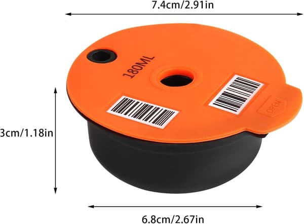 Bosh Tassimo Coffee Capsule Reusable Eco-Friendly 200ml Orange Orange one size