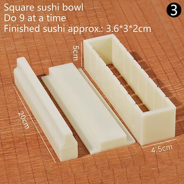 Bærbar DIY Sushi Maker Kit Risrullform for Nybegynnere 3