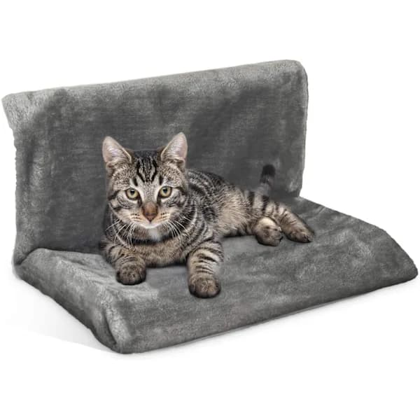 Varm og hyggelig radiator seng til kat og hund (Grå)