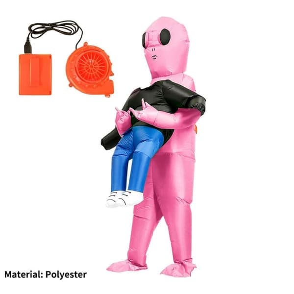 Oppustelig rumvæsen-dragt til børn – Halloween cosplay-kostume med blæser