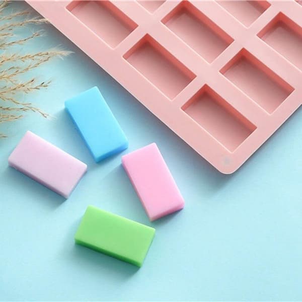 Mini Praliner 20 stk. Rektangulær Bar Sjokoladeform Silikonform Vit white