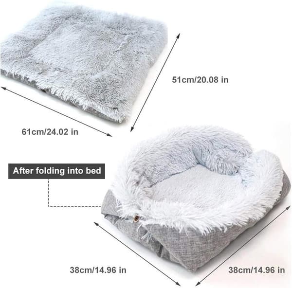Cat Pillow - Cat Basket - Self-heating Cat Blanket - Self-heating Cat Blanket - 2-in-1