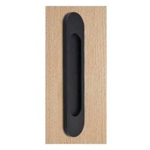 2-pack Oval Sliding Door Handles Self-Adhesive Matte Black Aluminum Alloy Punch-Free Pull Handles for Sliding Doors, Wardrobe Windows, 148 cm