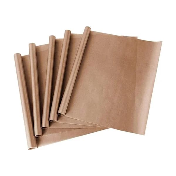 5-pack PTFE Teflon Sheets, Reusable Non-Stick Baking Mats for Cooking, Oven, and Heat Press, 40 x 60 cm