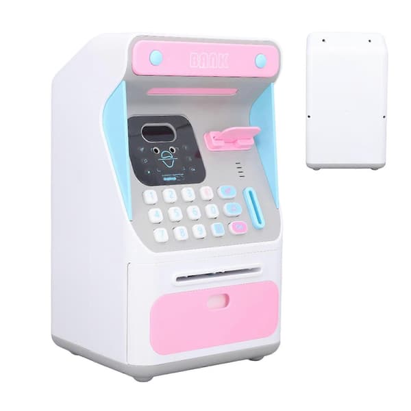 Large Capacity Kids ATM Piggy Bank Safe with Face Recognition and Password Protection
