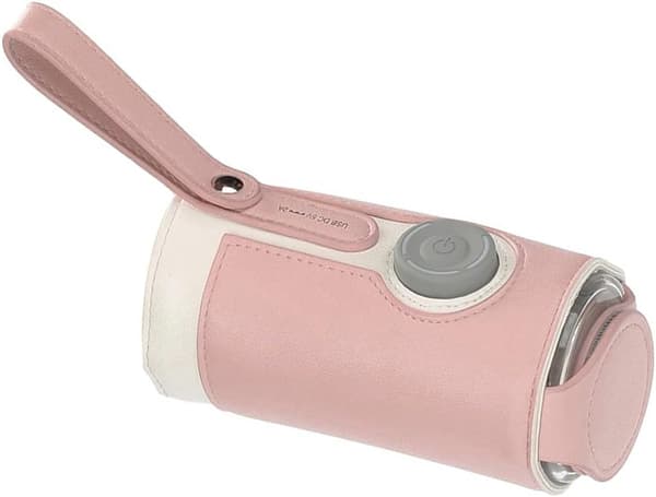 #(rosa) USB-flaske termostatisk varmer med tre-niveau justering#