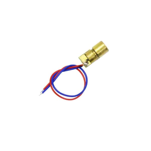 10 STK liten rød lyspunkt 3V 5V 6x13MM 650M 5mW (3V) -