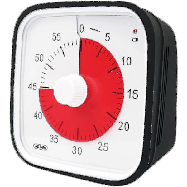 Visuel nedtællingstimer, ekstra stor visuel timer til klasseværelset for børn og voksne, holdbart mekanisk køkkenur
