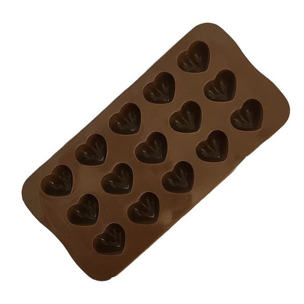 Is/chokolade/geléform med 15 hjerter - Isform - Pralineform