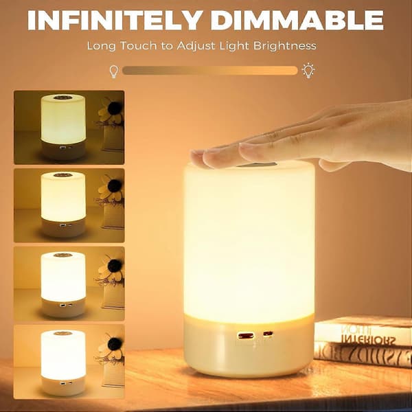 Senglamper, Nattlampe for barn, Touch Senglampe, USB-C Oppladbar LED-lampe, Bordlampe, Trådløse lamper