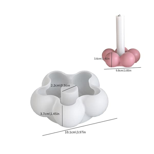 Silicone Mold for Creating Flower-Shaped Candlestick Desk Decoration