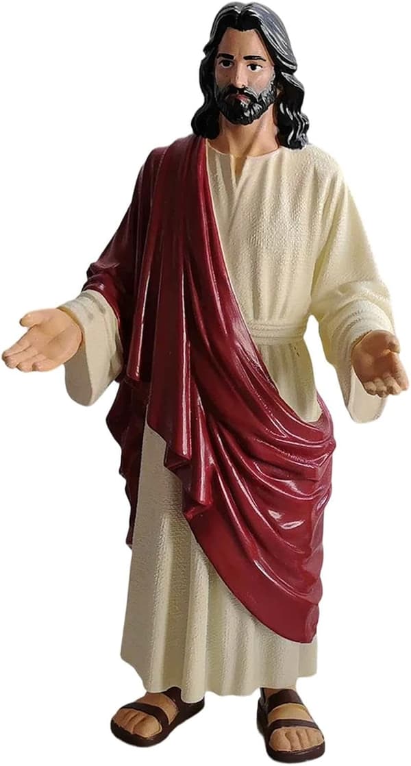 Jeesus-hahmojen henkinen pyhä veistos avosylin -