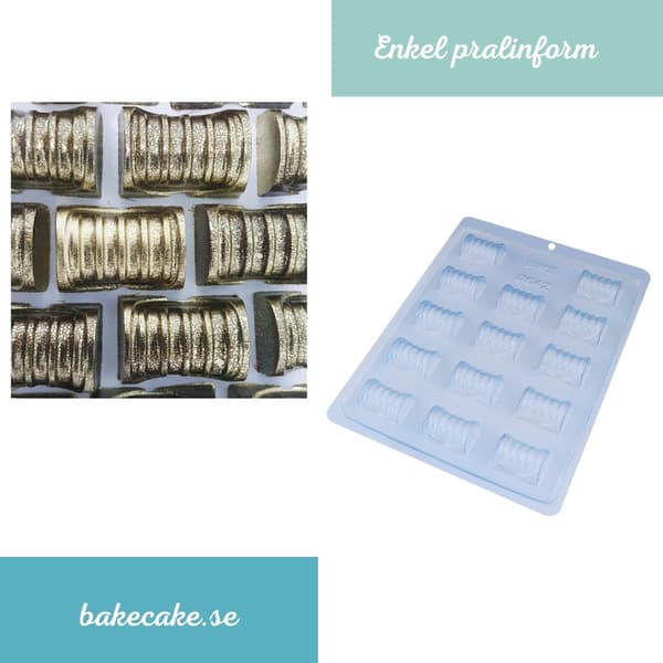 Pralinform Mønstret Kuppel Sjokoladeform - BWB 9642