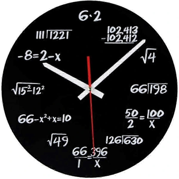 Mathematical Wall Clock, Innovative Time Indicator Unique Wall Clock with Mathematical Formulas, Simple Mathematical Equation