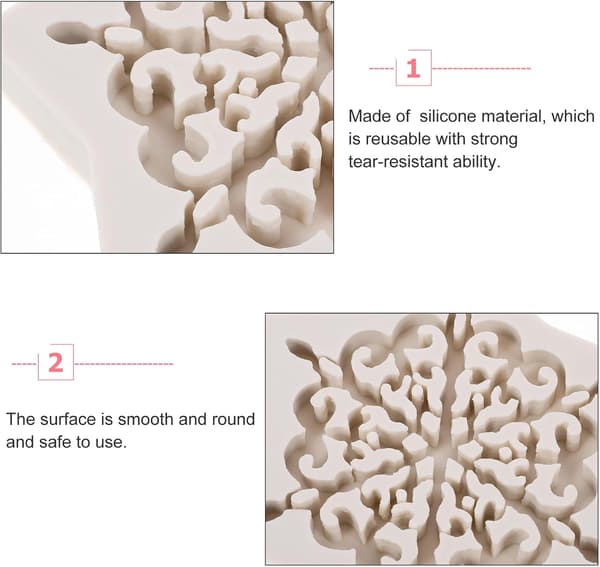 Silikoneform til harpiksunderlag Snefnug Design DIY Epoxyform til Håndværk Boligindretning