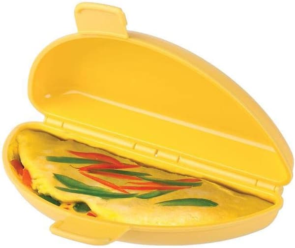 Sjelden perleomelett kokt eggform dampet eggfrokost, 4 egg, gul