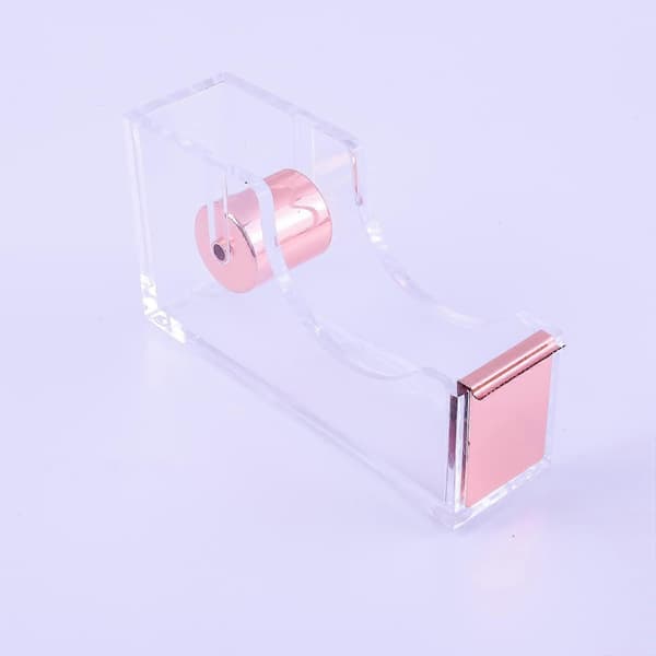 Skrivebords teipdispenser akryl sklisikker teipkutter tung bruk [Elegant og moderne design]