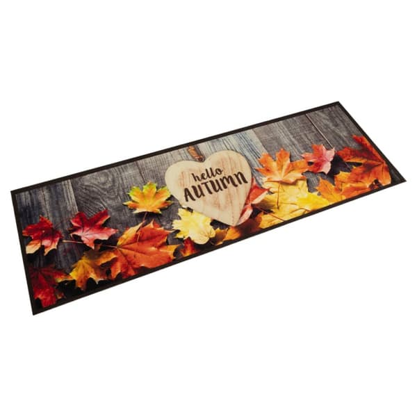 Kjøkkenmatte maskinvaskbar høst 45x150 cm fløyel