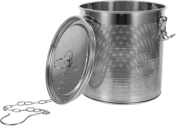 Bærbar krydderiinfuser i rustfrit stål med anti-drypkrog, si til gryderetter
