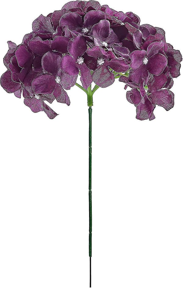 10-pack hortensiablommor, rouge, konstgjord sidenhortensia