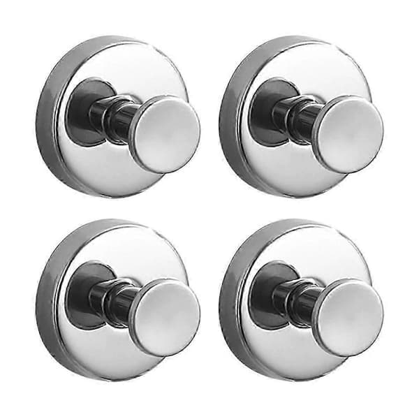 Heavy Duty Suction Cup Wreath Hanger for Glass Doors, Mirrors, Holds 6.8 kg, Silver 4-Pack [DB] Silver Silver