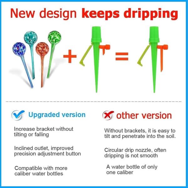 20-pack Drip Irrigation System, Automatic Watering Stakes with 20 A