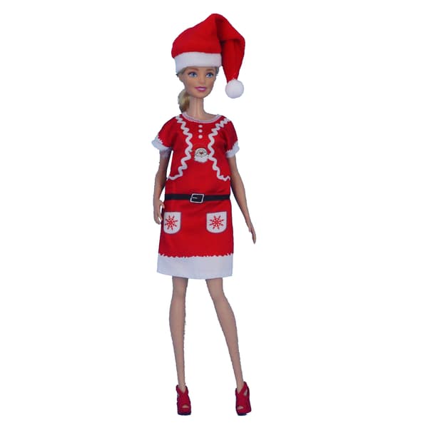 Barbie julemodedragt, 14 dele, 14 dukketilbehør