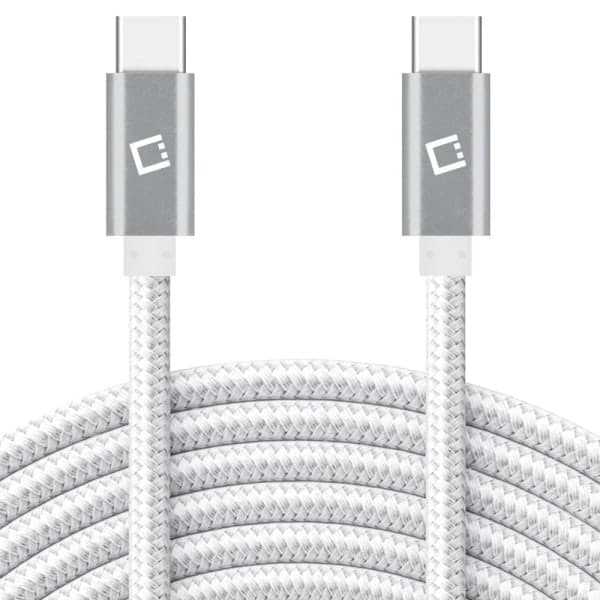 iPhone 15 Pro MAX USB-C punottu latauskaapeli - 2 metriä + 20W USB-C-virtalähde (punottu) (3M) (Woven) (3M)