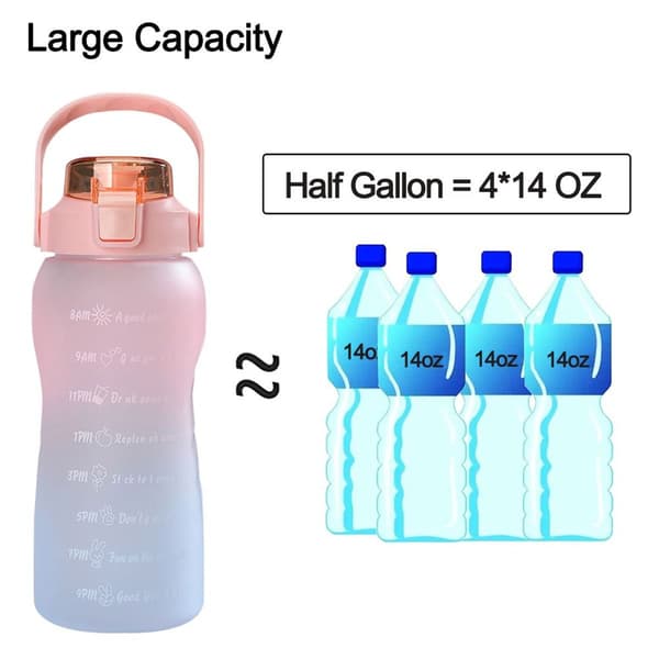 1500 ml:n kalteva vaaleanpunainen vesipullo ulkokäyttöön KLB