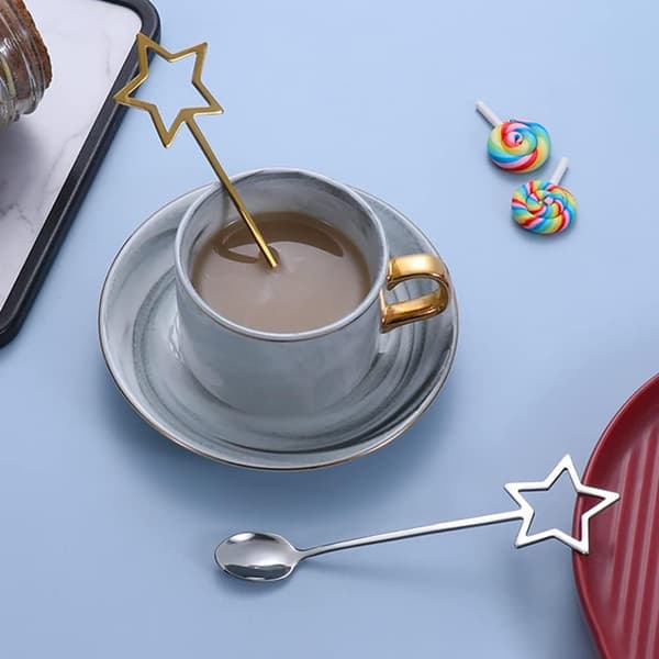 Serving Spoons, Slotted Serving Spoons, 4 Pcs Stainless Steel Buff