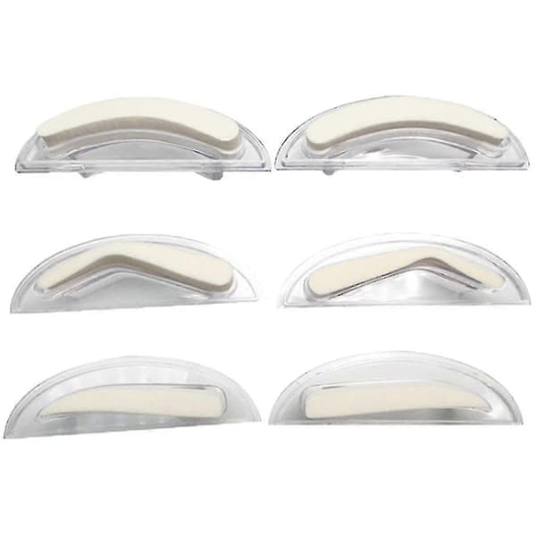 Adjustable Eyebrow Stamp, Waterproof Eyebrow Powder Stamp Kit Eyebrow Makeup Tool with Arched Eyebrow Sponge and Handle for Beginners