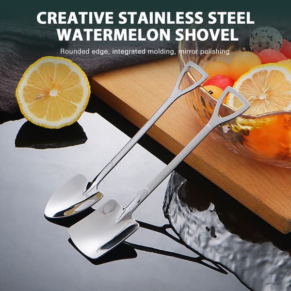 Stainless Steel Spade Spoon Coffee Dessert Watermelon Spoon Tableware Tool Combination Combination