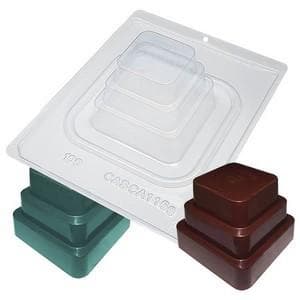 Pralineform Lagkage Chokoladeform - BWB 100 - Special 3-delt form Transparent transparent