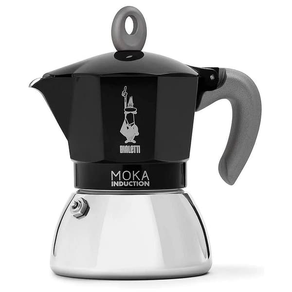 Bialetti Moka Induction 2 kopper - Svart Svart, Silver