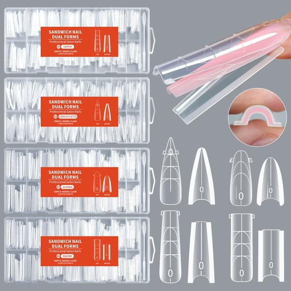 Sandwich Nails Dual Forms - 256 stk lange kistenegleforme til Q 3